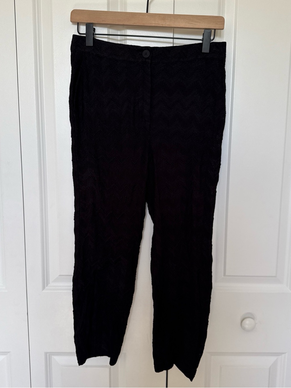 Missoni Sheer Black Capri Pants Size 40/S Resort Luxury Designer